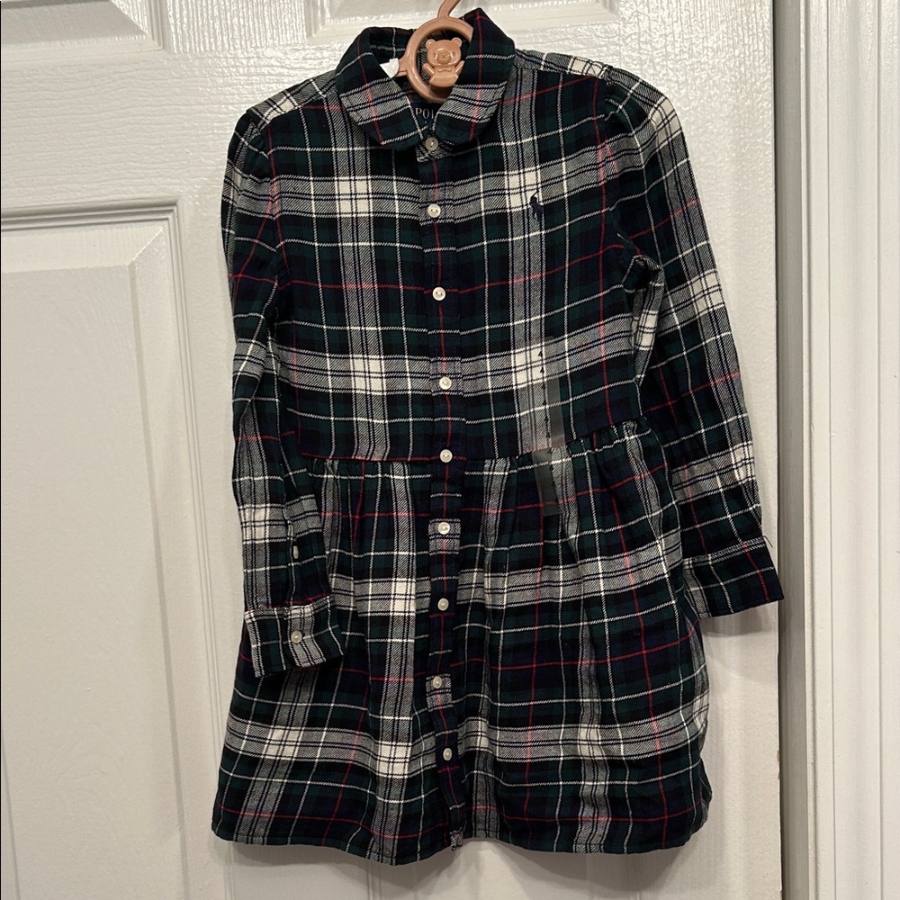 Ralph Lauren Plaid Button-Up Kids Dress